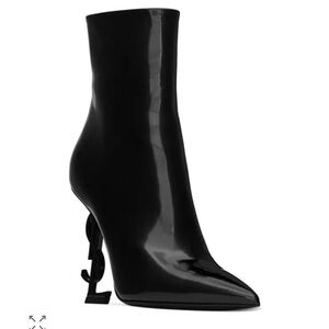 Saint Laurent Opyum 110 Leather Ankle Boots